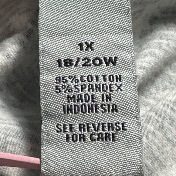 Catherines Womens Black White Zigzag 3/4 Sleeve Top Size 1X 18/20W Cotton Blend - Picture 4 of 9